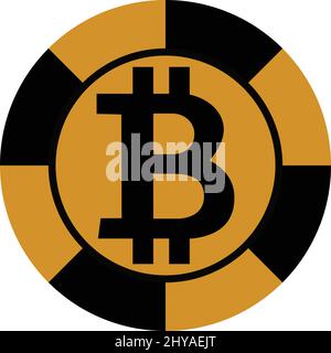Bitcoin logo design Stock Vector