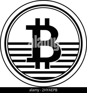 Bitcoin logo design Stock Vector