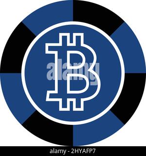Bitcoin logo design Stock Vector