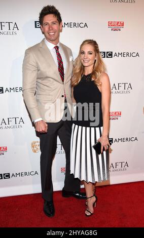 Joanne Froggatt and James Cannon attends BBC America British Academy of Film and Television Arts Los Angeles TV Tea Party 2016 held at The London €“ The Boxwood Stock Photo