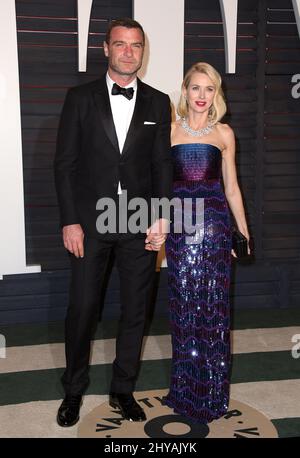 Naomi Watts and Liev Schreiber have announced their separation. February 28, 2016 Beverly Hills, Ca. Liev Schreiber and Naomi Watts 2016 Vanity Fair Oscar Party Hosted By Graydon Carter held at the Wallis Annenberg Center for the Performing Arts Stock Photo