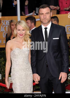 January 27, 2013 Los Angeles, Ca. Naomi Watts and Liev Schreiber 19th Annual SAG Awards held at the Shrine Auditorium Stock Photo