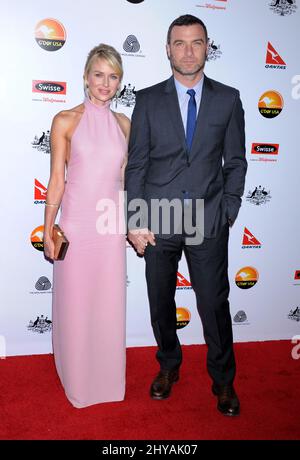 January 12, 2013 Los Angeles, Ca. Naomi Watts and Liev Schreiber 2013 G'Day USA Los Angeles Black Tie Gala to Honor Australians held at JW Marriot at LA Live Stock Photo