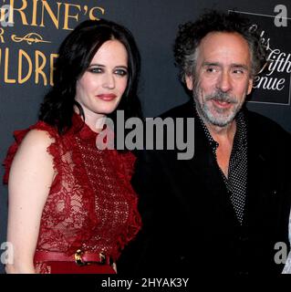 Eva Green & Tim Burton attending the premiere of Miss Peregrine's Home ...