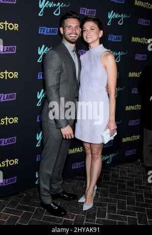 Nico Tortorella & Sutton Foster attending TV Land's 'Younger' + 'Impastor' Season Premiere Party held at Vandal in Los Angeles, USA. Stock Photo