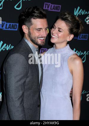 Nico Tortorella & Sutton Foster attending TV Land's 'Younger' + 'Impastor' Season Premiere Party held at Vandal in Los Angeles, USA. Stock Photo