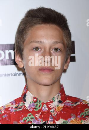 Percy Hynes White arriving at "Milton's Secret" premiere held at the