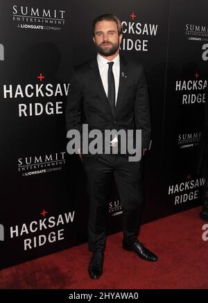 Milo Gibson attending the premiere of 'Hacksaw Ridge' in Los Angeles Stock Photo