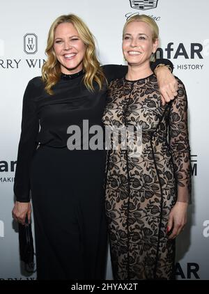 Mary McCormack and Chelsea Handler arriving to the AmFar's