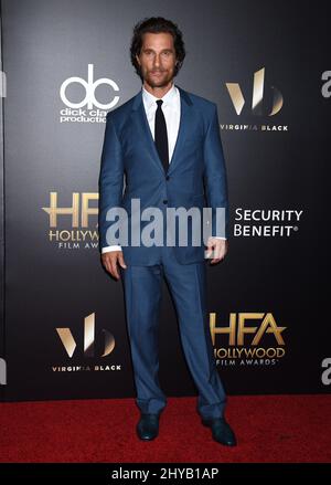 Matthew McConaughey attending the 20th annual Hollywood Film Awards at the Beverly Hilton Hotel on Sunday, Nov. 6, 2016, in Beverly Hills, Calif. Stock Photo
