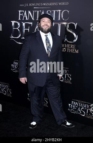 Dan Fogler attends the world premiere of 'Fantastic Beasts and Where To Find Them' at Alice Tully Hall on Thursday, Nov. 10, 2016, in New York. Stock Photo