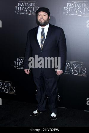 Dan Fogler attends the world premiere of 'Fantastic Beasts and Where To Find Them' at Alice Tully Hall on Thursday, Nov. 10, 2016, in New York. Stock Photo