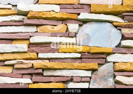 stone wall brick texture sandstone bricks wall background Stock Photo