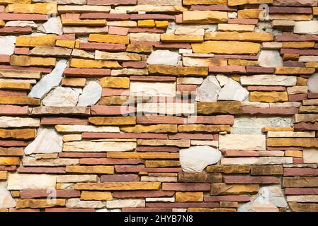 stone wall brick texture sandstone bricks wall background Stock Photo