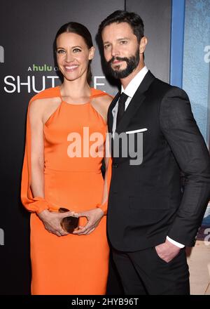 KaDee Strickland and Jason Behr attending the Hulu Original Series 'Shut Eye' Premiere held at the ArcLight Cinemas Hollywood Stock Photo