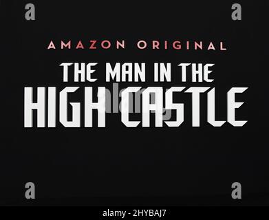 Atmosphere attending Amazon's season two premiere of 'The Man in the High Castle' held at the Pacific Design Center Stock Photo