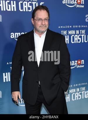 Stephen Root attending Amazon's season two premiere of 'The Man in the High Castle' held at the Pacific Design Center Stock Photo