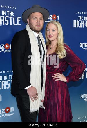 Dominic Lewis attending Amazon's season two premiere of 'The Man in the High Castle' held at the Pacific Design Center Stock Photo