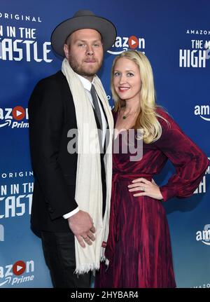 Dominic Lewis attending Amazon's season two premiere of 'The Man in the High Castle' held at the Pacific Design Center Stock Photo