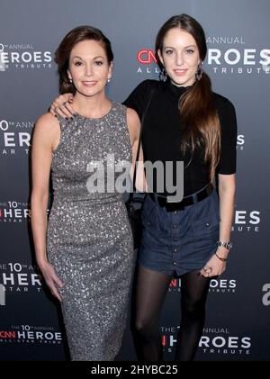 Diane Lane & daughter Eleanor Lambert attends the 10th annual CNN Heroes: An All-Star Tribute Held at the Museum of Natural History on December 11, 2016 Stock Photo