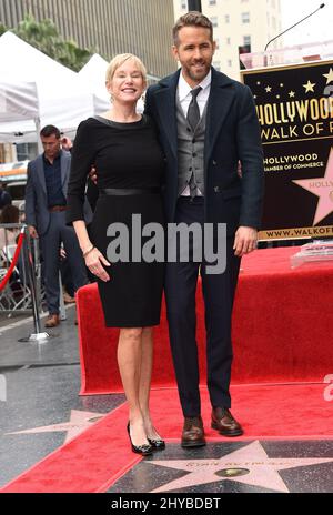 Ryan Reynolds and Tammy Reynolds during Ryan Reynolds Hollywood Star Ceremony held at Hollywood and Highland in Los Angeles, USA. Stock Photo