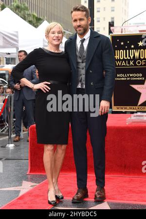 Ryan Reynolds and Tammy Reynolds during Ryan Reynolds Hollywood Star Ceremony held at Hollywood and Highland in Los Angeles, USA. Stock Photo