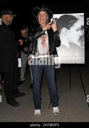 Mickey Rourke attending a screening of Through My Father's Eyes: The Ronda Rousey Story, in Los Angeles, California Stock Photo