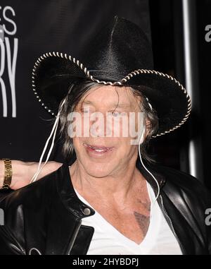 Mickey Rourke attending a screening of Through My Father's Eyes: The Ronda Rousey Story, in Los Angeles, California Stock Photo