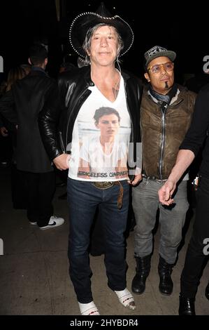 Mickey Rourke attending a screening of Through My Father's Eyes: The Ronda Rousey Story, in Los Angeles, California Stock Photo