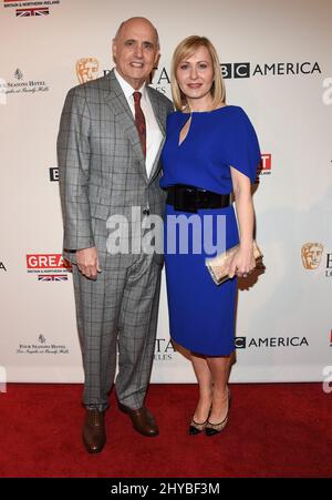 Jeffrey Tambor and Kasia Ostlun attending the BAFTA Tea Party 2017 in Los Angeles, California Stock Photo