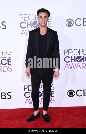 Cameron Dallas attending the People's Choice Awards 2017 held at Microsoft Theatre L.A. Live in Lso Angeles, USA Stock Photo