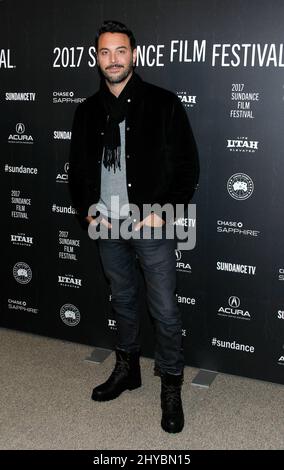 Jack Huston attends the 'The yellow birds' premiere at Sundance Film Festival 2017 held at the Eccles Theatre Stock Photo