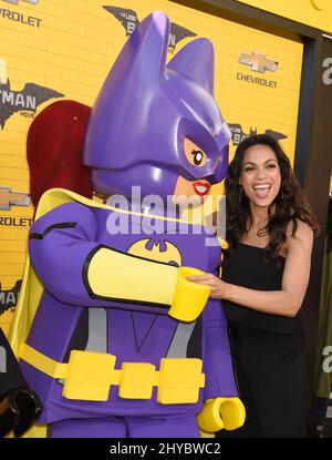 Rosario Dawson attending the The Lego Batman Movie in Los Angeles Stock Photo