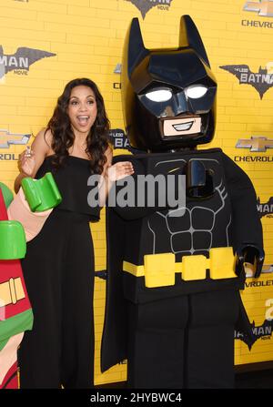 Rosario Dawson attending the The Lego Batman Movie in Los Angeles Stock Photo