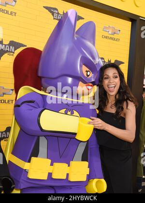 Rosario Dawson attending the The Lego Batman Movie in Los Angeles Stock Photo