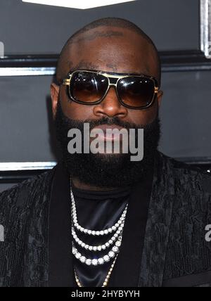 Rick Ross attending the 59th Annual Grammy Awards in Los Angeles Stock Photo