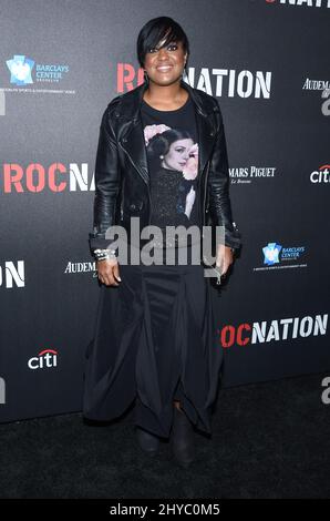 Rapsody attending the Roc Nation Hosts Pre-Grammy Brunch in Los Angeles Stock Photo