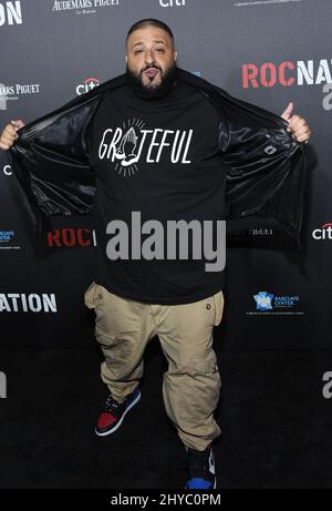 DJ Khaled attending the Roc Nation Hosts Pre-Grammy Brunch in Los Angeles Stock Photo