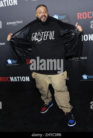 DJ Khaled attending the Roc Nation Hosts Pre-Grammy Brunch in Los Angeles Stock Photo