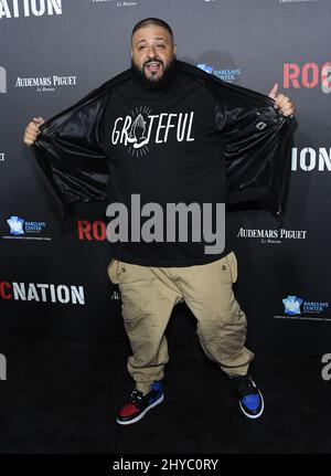 DJ Khaled attending the Roc Nation Hosts Pre-Grammy Brunch in Los Angeles Stock Photo