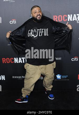 DJ Khaled attending the Roc Nation Hosts Pre-Grammy Brunch in Los Angeles Stock Photo