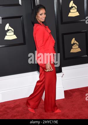 Mya attending the 59th Annual Grammy Awards in Los Angeles Stock Photo