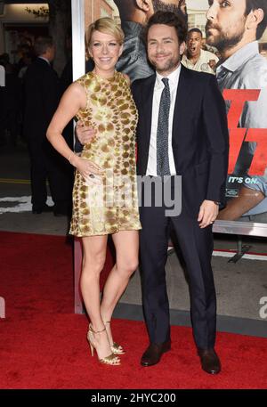 Mary Elizabeth Ellis and Charlie Day attending the 'Fist Fight' World Premiere held at the Regency Village Theatre in Los Angeles, USA. Stock Photo