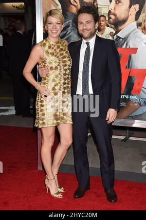 Mary Elizabeth Ellis and Charlie Day attending the 'Fist Fight' World Premiere held at the Regency Village Theatre in Los Angeles, USA. Stock Photo