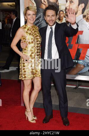 Mary Elizabeth Ellis and Charlie Day attending the 'Fist Fight' World Premiere held at the Regency Village Theatre in Los Angeles, USA. Stock Photo