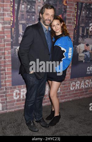 Judd Apatow and Iris Apatow attends 'Crashing' Los Angeles Premiere held at Avalon Stock Photo