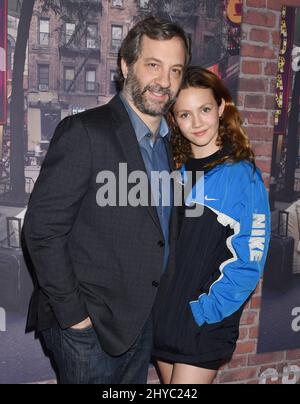 Judd Apatow and Iris Apatow attends 'Crashing' Los Angeles Premiere held at Avalon Stock Photo