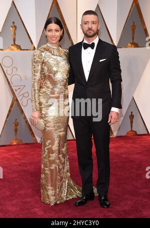 Jessica Biel, Justin Timberlake at the 89th Academy Awards held at the Dolby Theatre Stock Photo