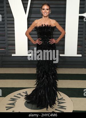 Heidi Klum arriving at the Vanity Fair Oscar Party in Beverly Hills, Los Angeles, USA. Stock Photo