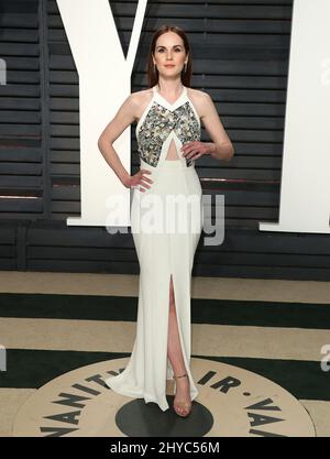 Michelle Dockery arriving at the Vanity Fair Oscar Party in Beverly Hills, Los Angeles, USA. Stock Photo